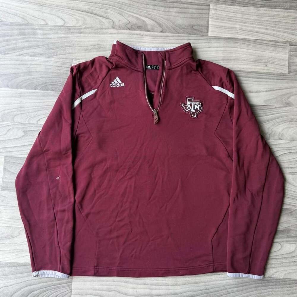 Adidas Texas A&M Quarterzip Size M Maroon Pullover Jacket